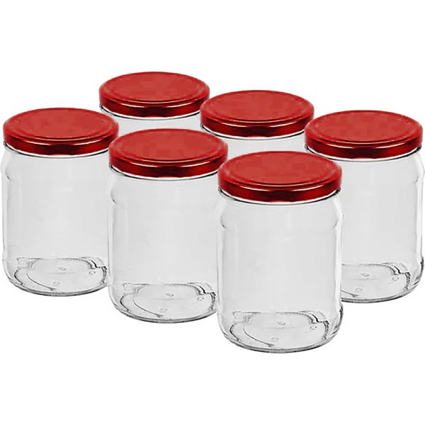 Zavárací pohár s viečkom 500ml TWIST 6ks