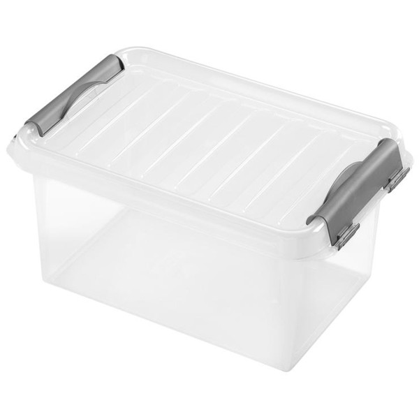 Plastový úložný box s vekom Heidrun Clip box 4 l
