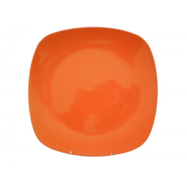 Tanier jedálenský, štvorec, 25,6 cm, oranžový