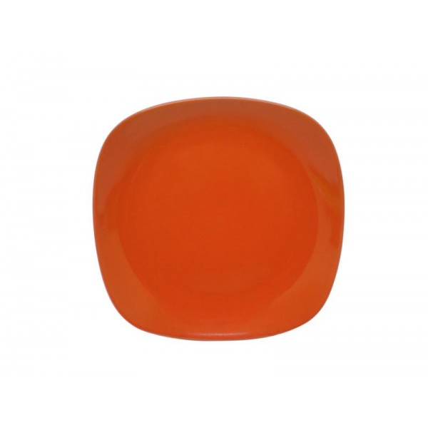 Tanier dezertný, štvorec, 19,5 cm, oranžový