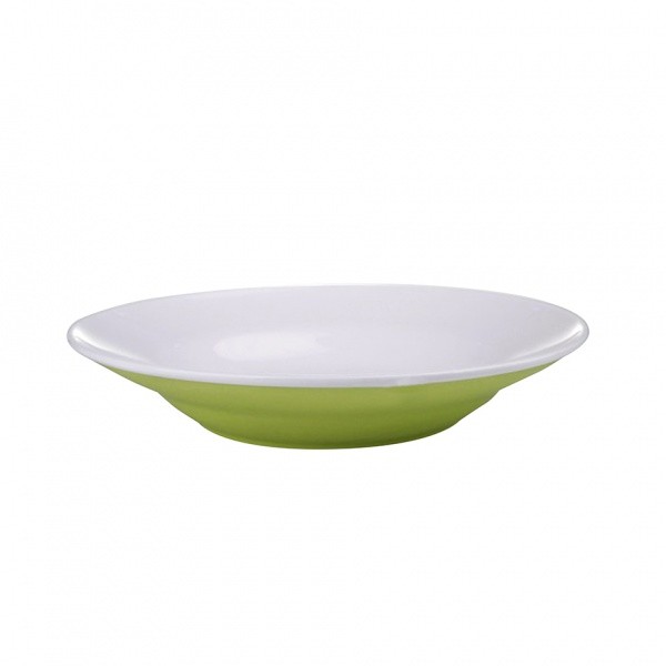 Tanier polievkový, porcelán, zelený mat, 20,5 cm