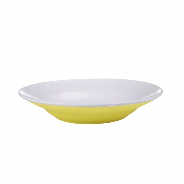 Tanier polievkový, porcelán, žltý mat, 20,5 cm