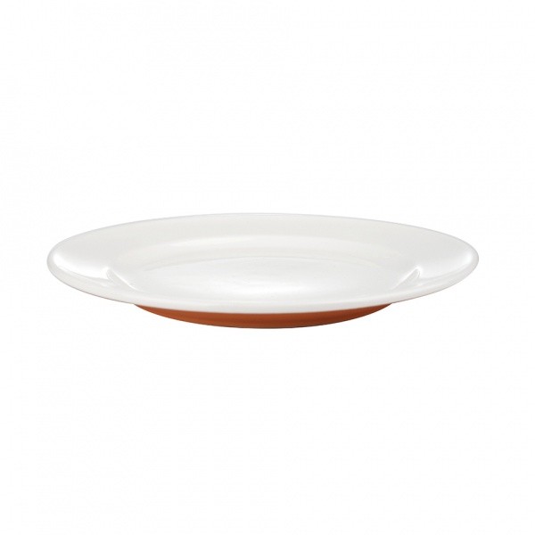 Tanier dezertný, porcelán, oranžový mat, 19,8 cm