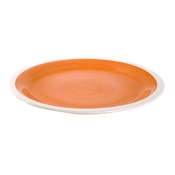 Keramický plytký tanier TORO 26cm, oranžový