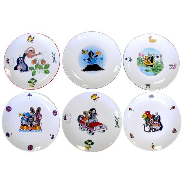 Porcelánový plytký tanier THUN krtko 20,8cm