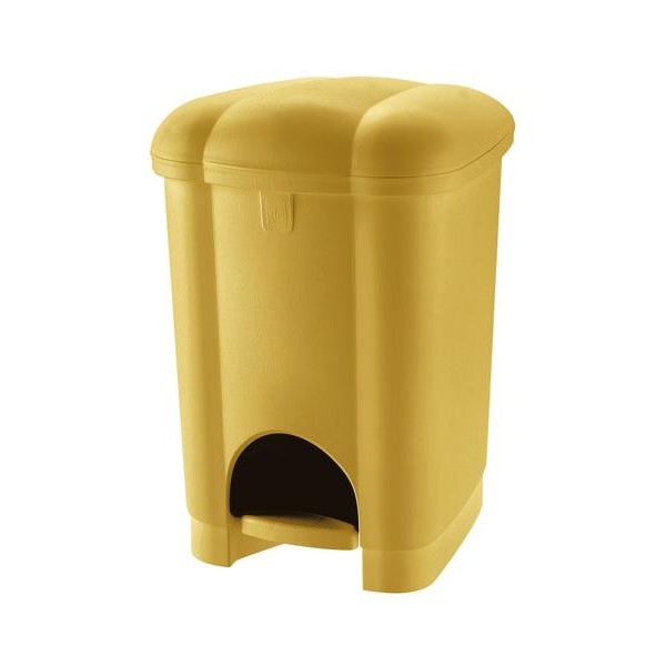Plastový nášlapný kôš na odpadky TONTARELLI Carolina 6l žltá