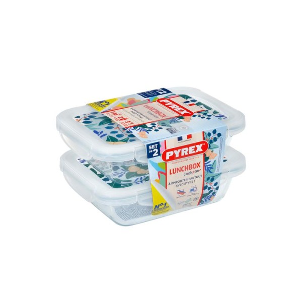 SADA OBDĹŽNIKOVÝCH DŽBÁNOV PYREX 2X0,8L, SKLO