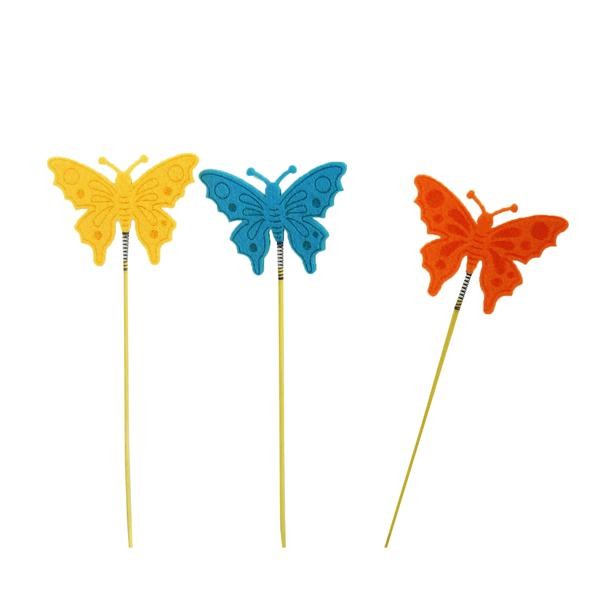 Farebný motýľ zápich MIX farieb