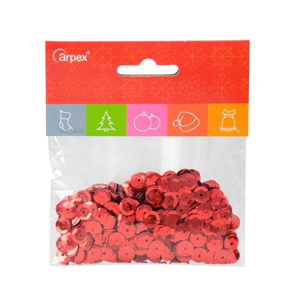 DEKORAČNÍ FLITRY ČERVENÉ 15G