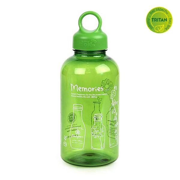 Fľaša na vodu "Bisfree loop", 530 ml, zelená