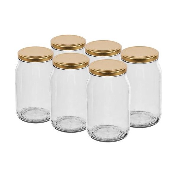 Zavárací pohár s viečkom 900ml TWIST 6ks