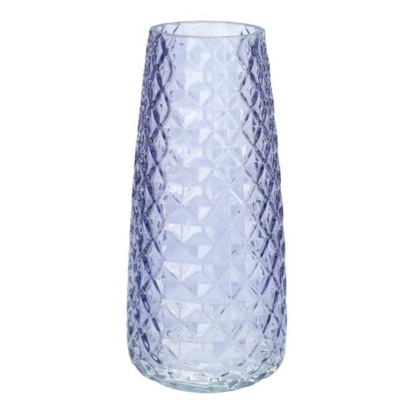 Sklenená váza GEMMA DIAMOND 21cm levanduľa