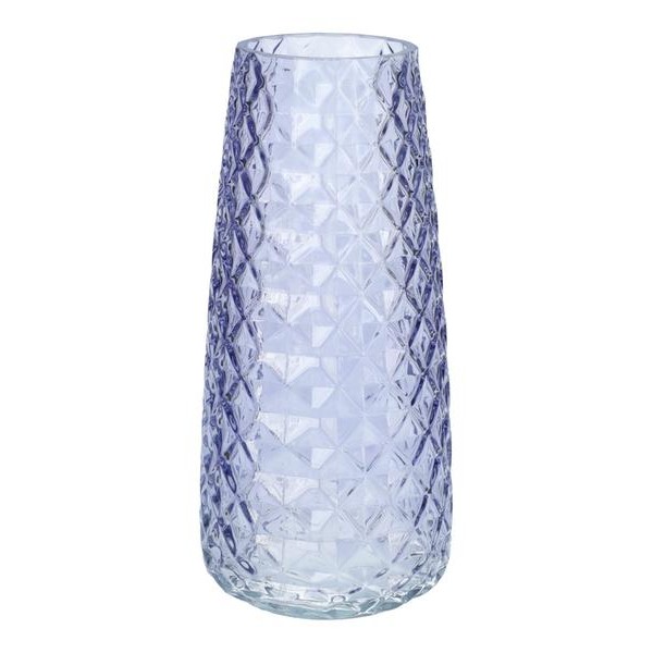 Sklenená váza GEMMA DIAMOND 21cm levanduľa