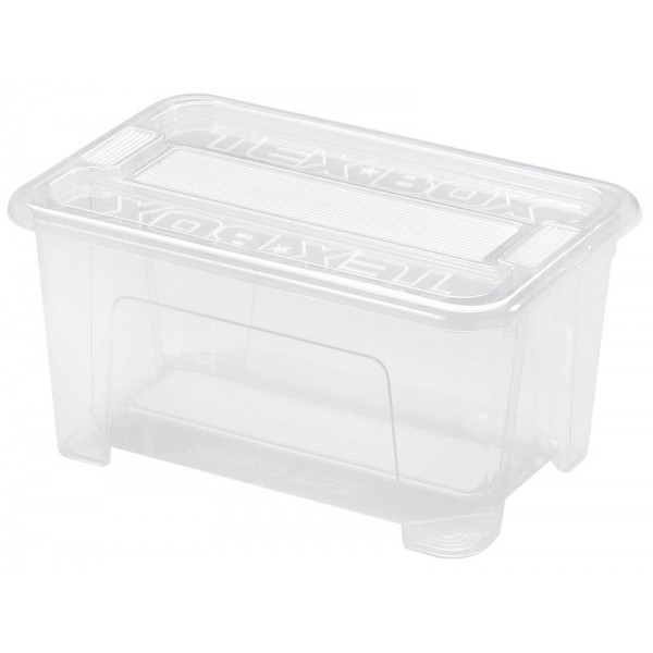 Plastový úložný box s vekom HEIDRUN TexBox 4,5l