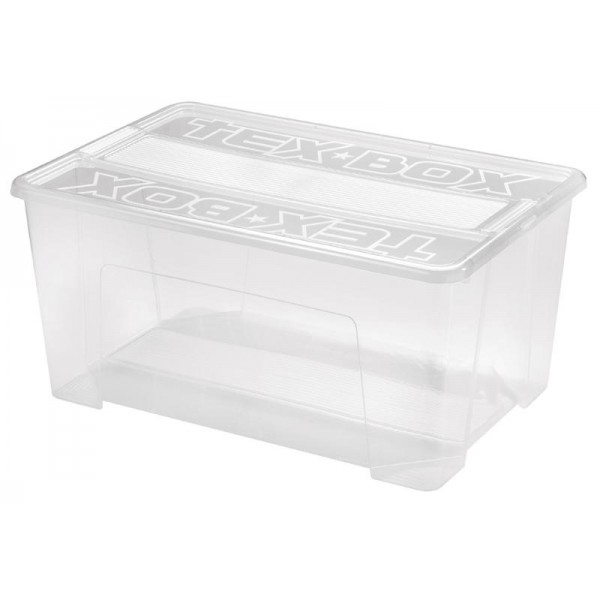 Plastový úložný box s vekom HEIDRUN TexBox 48l