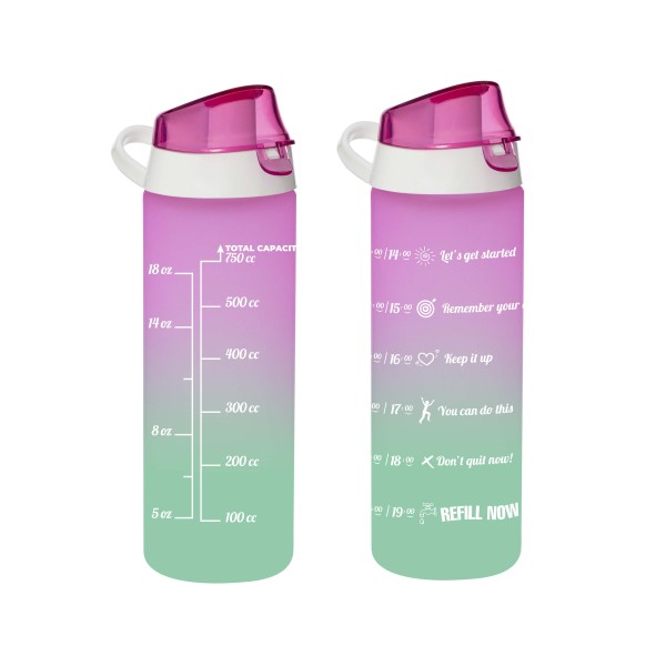 FĽAŠA NA VODU DVOJFAREBNÁ 750 ML, PLASTOVÁ