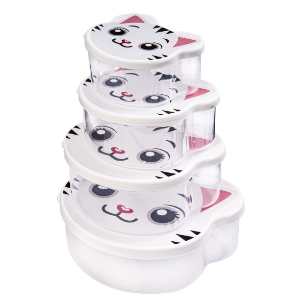 SADA 4 POHÁRIKOV NA DESIATU CAT 180/310/500/710 ML PP