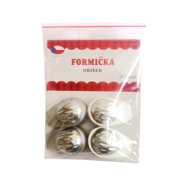 Formičky na cukrovinky 20 ks mini oriešky