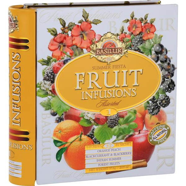 Čaj Basilur Fruit Infusions Book Plech 32 x 1,8 g