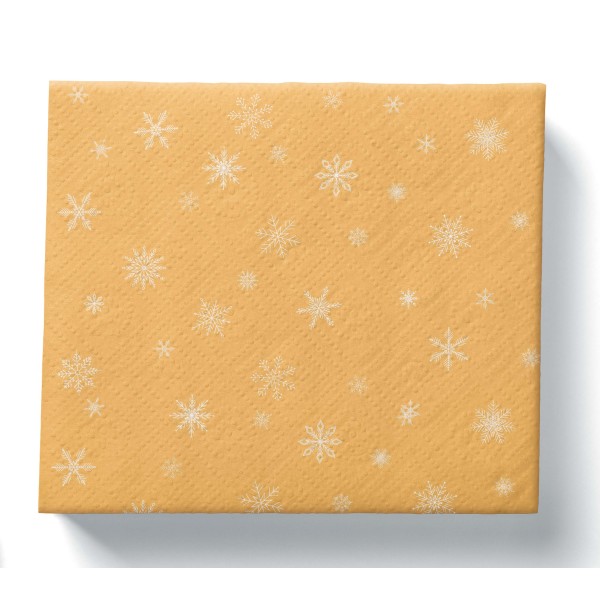 Papierové vianočné obrúsky 33x33cm 3vrstvové zlaté 20ks