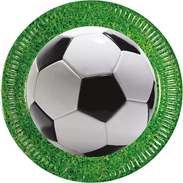 Papierový tanier 23cm fotbal 8ks