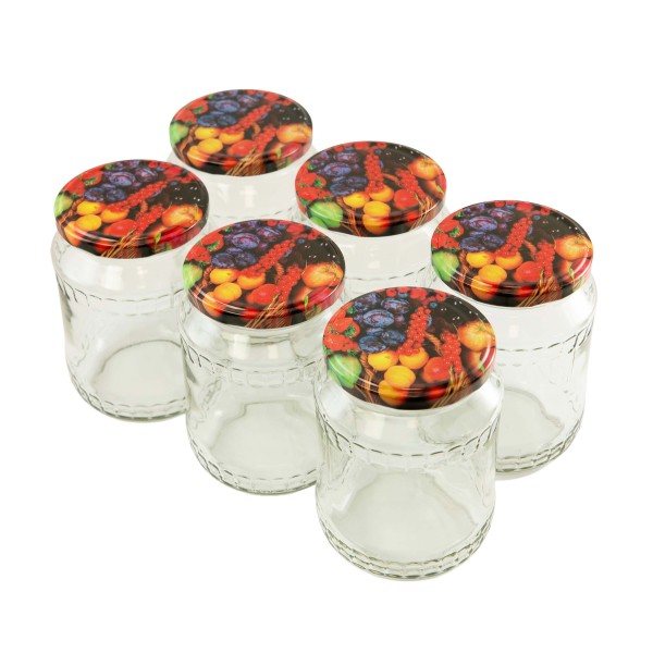 SADA 6KS OTOČNÝCH POHÁROV NA KONZERVY 720ML UZÁVER 82MM