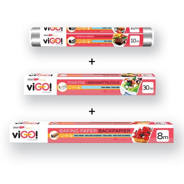 Set VIGO! Alobal + papier na pečenie + potravinová fólia