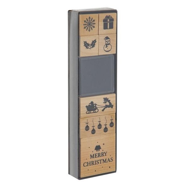 SADA VÁNOČNÍCH RAZÍTEK ,7KS V BOXU S VÍKEM