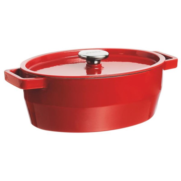 LIATINOVÝ KASTRÓL S POKRIEVKOU PYREX 4L, 29X21CM, ČERVENÝ