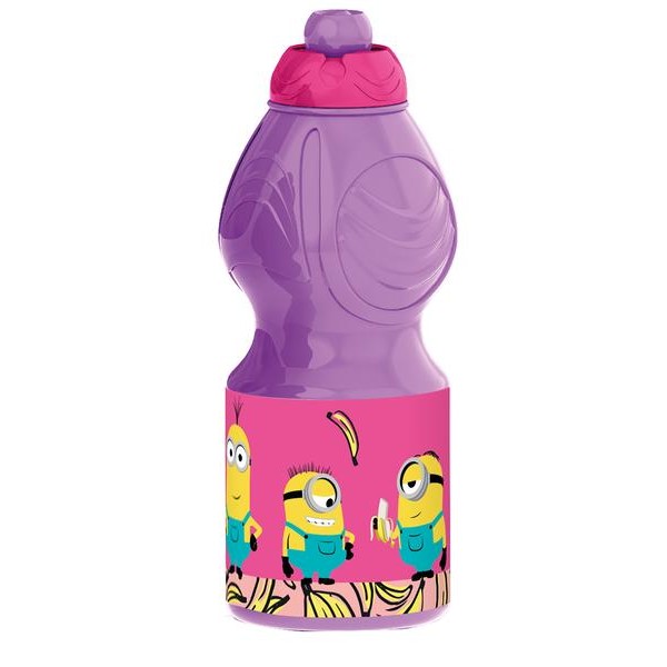 Plastová fľaša Mimoni 400ml fialová
