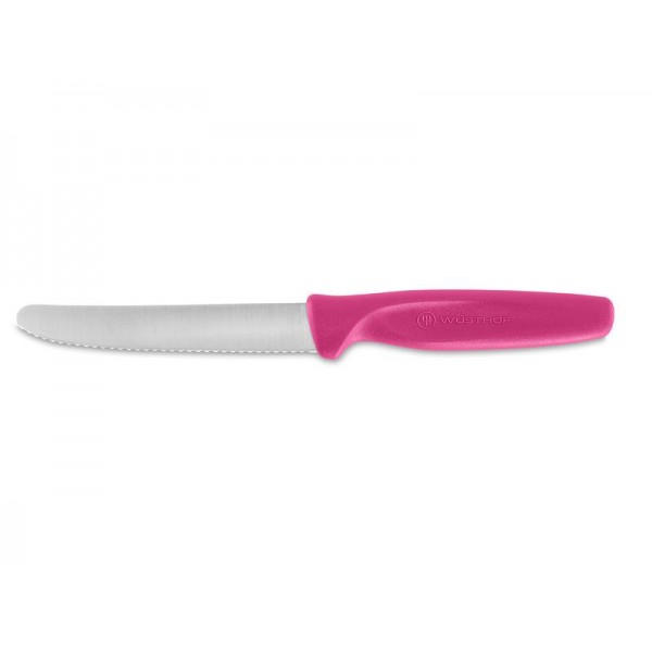 Univerzálny nôž WÜSTHOF 10cm vrúbkované ostrie, ružový