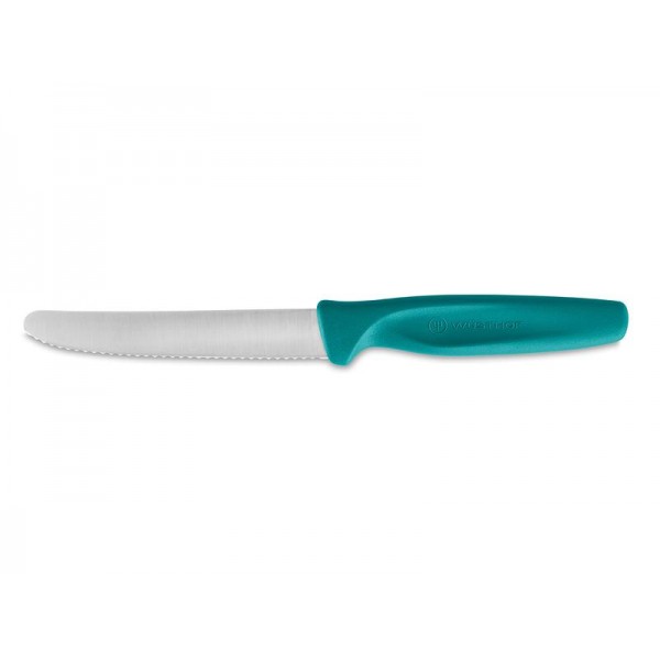 Univerzálny nôž WÜSTHOF 10cm vrúbkované ostrie, modro zelený