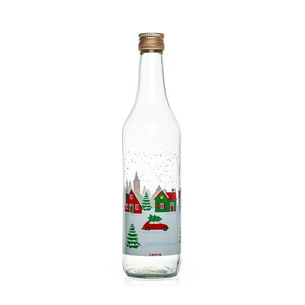 Sklenená fľaša s viečkom TORO 500ml SNOW VILLAGE