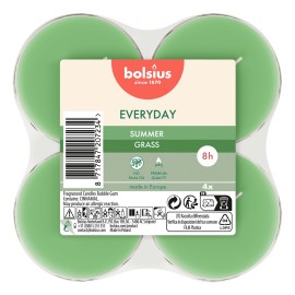 SVÍČKY ČAJOVÉ MAXI SUMMER GRASS, SADA 4KS