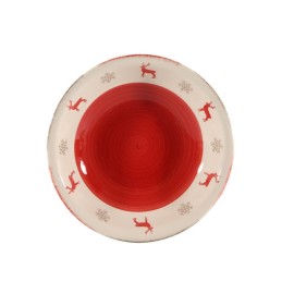 Vianočný keramický dezertný tanier 21cm sob