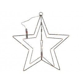 Vianočná dekorácia s časovačom 50LED hviezda 40cm