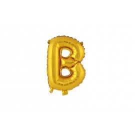 Balónik písmenko "B" TORO 30cm zlatá