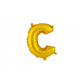 Balónik písmenko "C" TORO 30cm zlatá