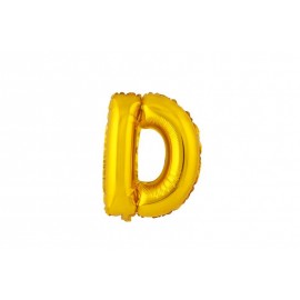 Balónik písmenko "D" TORO 30cm zlatá
