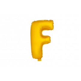 Balónik písmenko "F" TORO 30cm zlatá