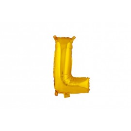 Balónik písmenko "L" TORO 30cm zlatá