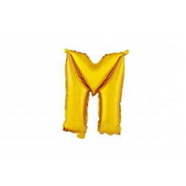 Balónik písmenko "M" TORO 30cm zlatá