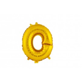 Balónik písmenko "O" TORO 30cm zlatá