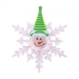 Vianočná okenní LED vločka TORO 10cm snehuliak