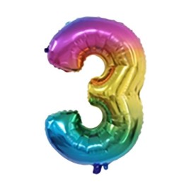 Balónik fóliový TORO číslica "3" 30cm