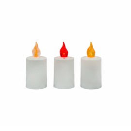 HŘBITOVNÁ SVIEČKA 2AA 5X10.7CM TEPLÁ BIELA LED 3ASS