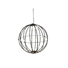 Vianočná dekorácia s časovačom 40LED čierna guľa 15cm