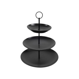 Etažérka na pečivo 3 poschodia čierna