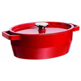 Liatinový kastról s pokrievkou PYREX 4l červený