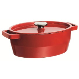 Liatinový kastról s pokrievkou PYREX 6l červený